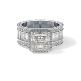 Radiant Halo & Pave Lab Grown Diamond Engagement Ring