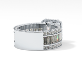 Radiant Halo & Pave Lab Grown Diamond Engagement Ring