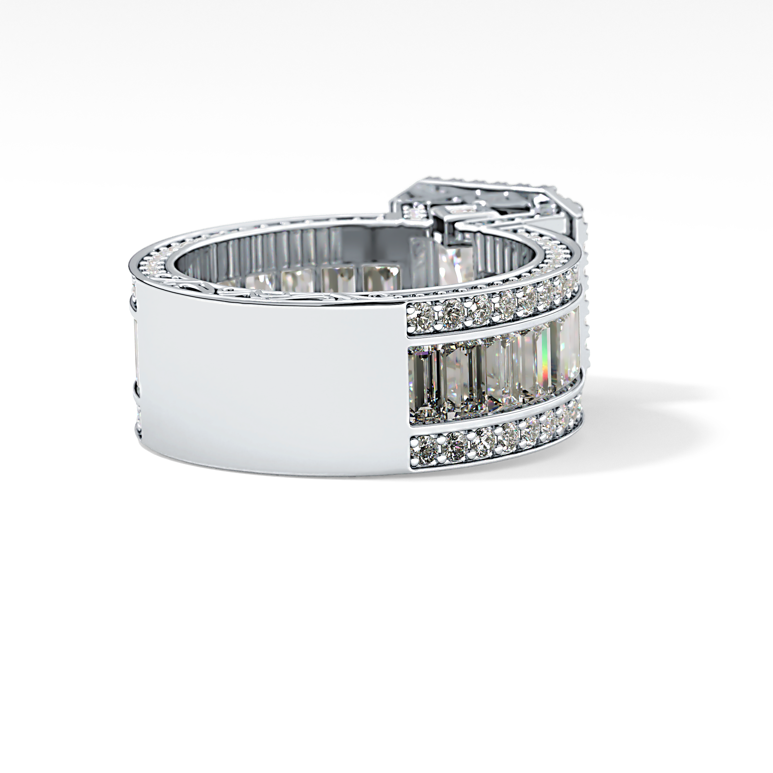 Radiant Halo & Pave Lab Grown Diamond Engagement Ring