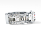Radiant Halo & Pave Lab Grown Diamond Engagement Ring