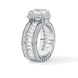 Radiant Halo & Pave Lab Grown Diamond Engagement Ring