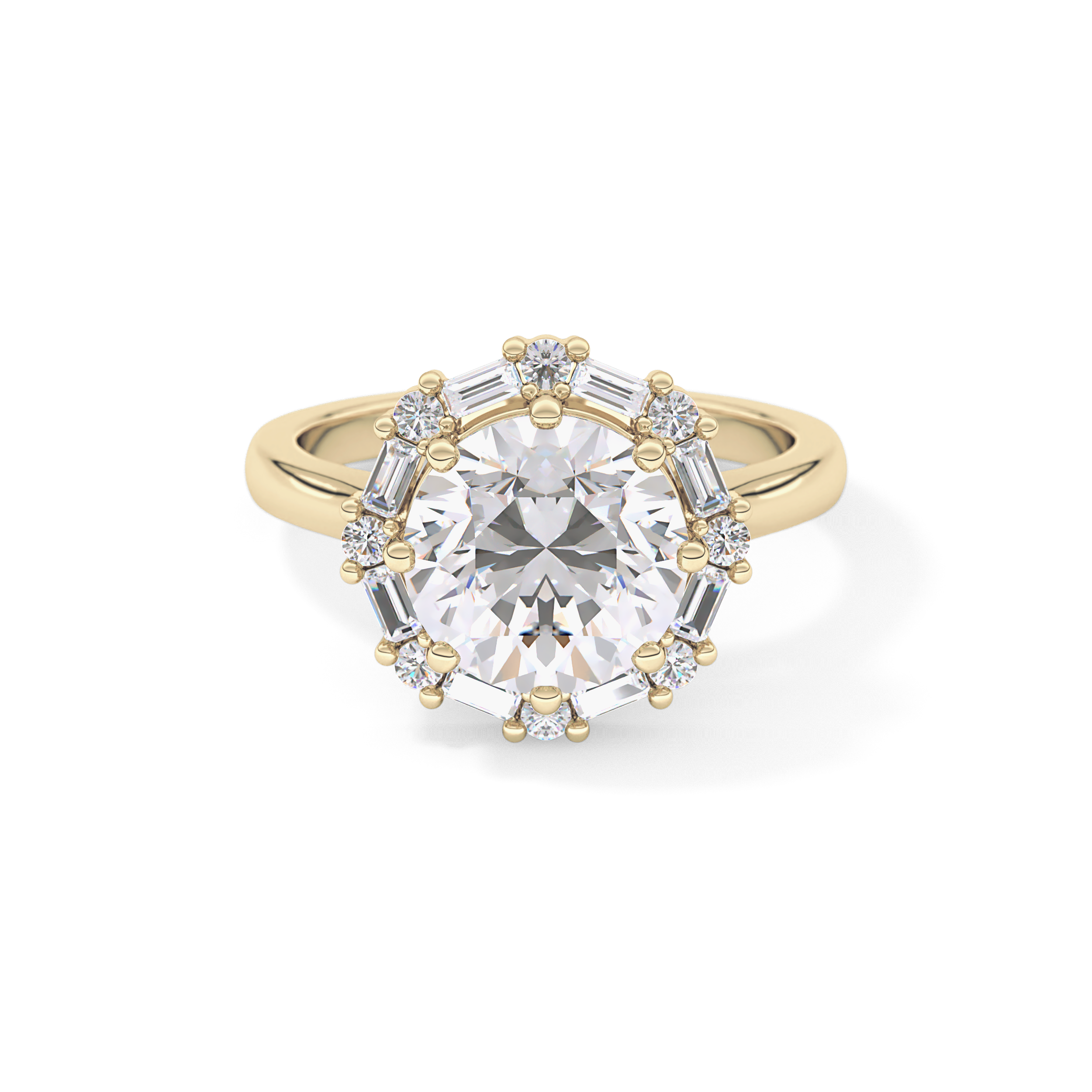 Round Halo Lab Grown Diamond Engagement Ring