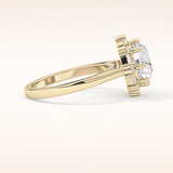 3.16 CT Round Shaped Halo Moissanite Engagement Ring