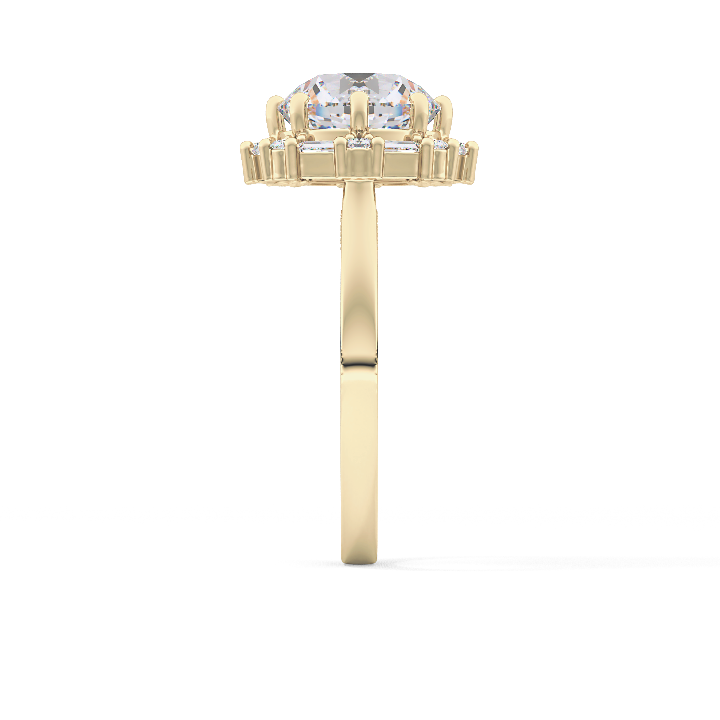 Round Halo Lab Grown Diamond Engagement Ring