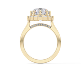 Round Halo Lab Grown Diamond Engagement Ring