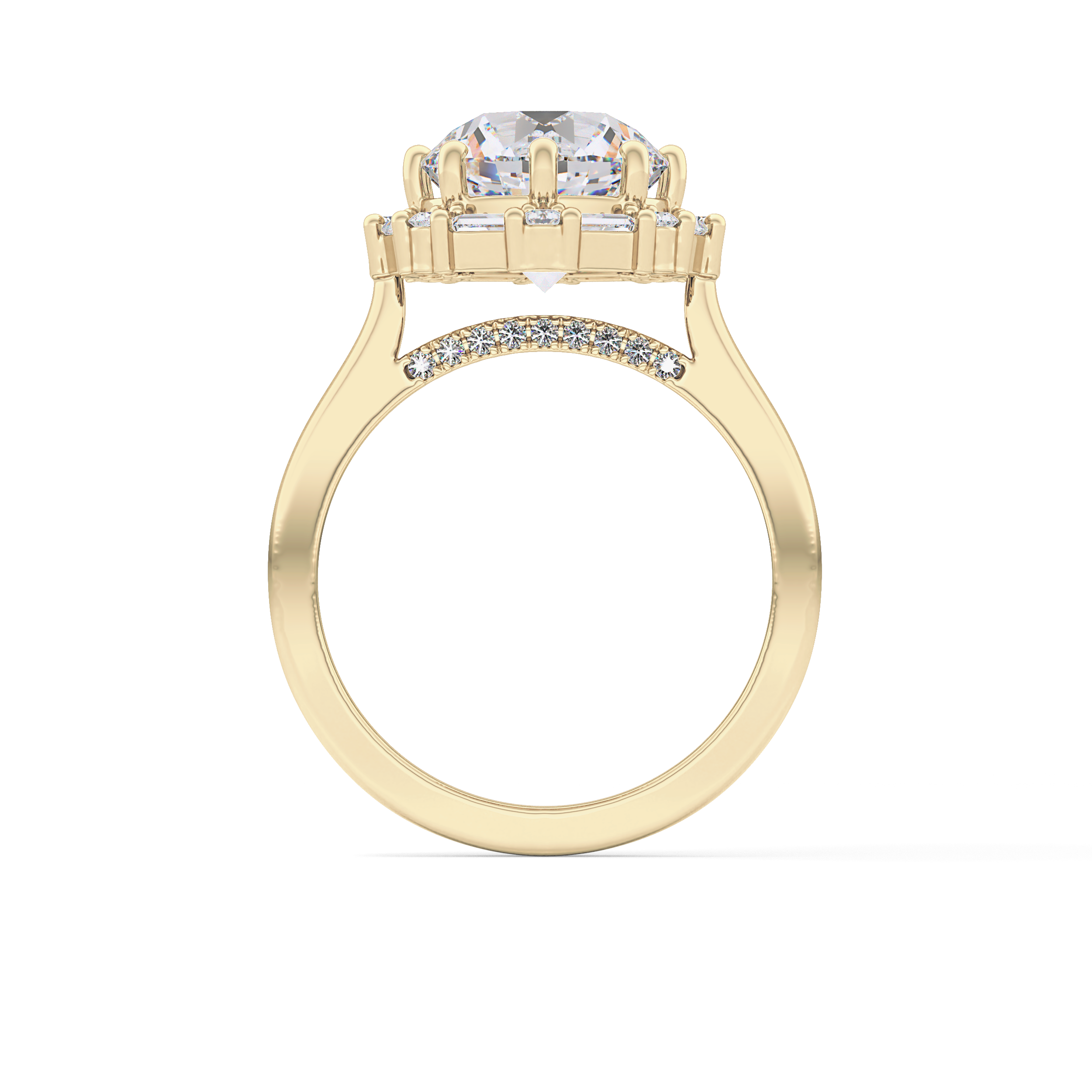 Round Halo Lab Grown Diamond Engagement Ring