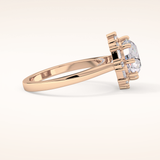 3.16 CT Round Shaped Halo Moissanite Engagement Ring