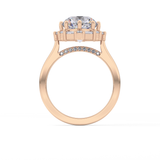 Round Halo Lab Grown Diamond Engagement Ring