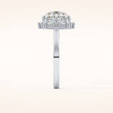 3.16 CT Round Shaped Halo Moissanite Engagement Ring