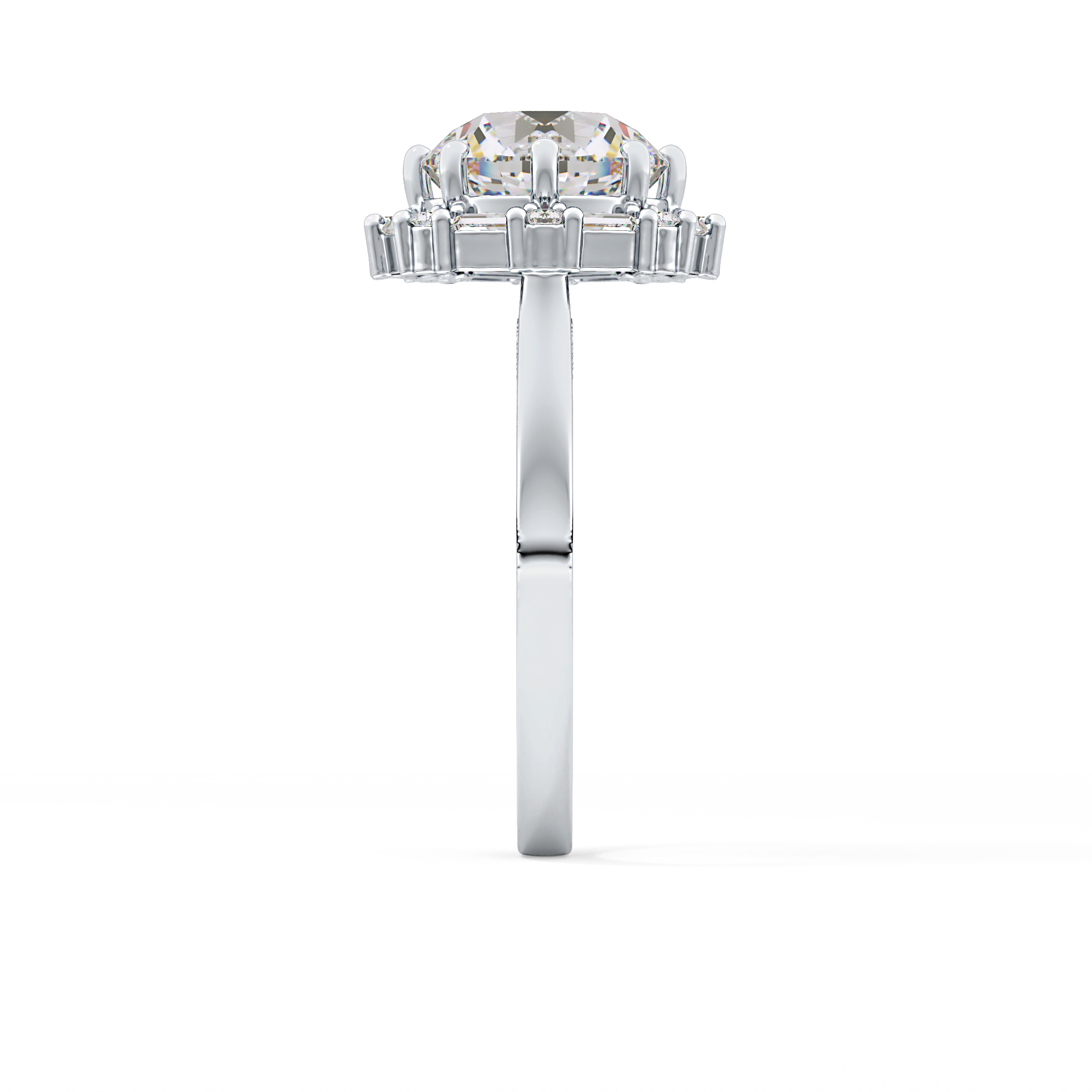 Round Halo Lab Grown Diamond Engagement Ring