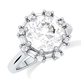 Round Halo Lab Grown Diamond Engagement Ring