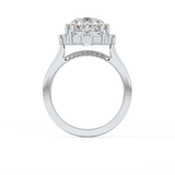 Round Halo Lab Grown Diamond Engagement Ring