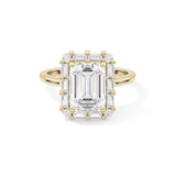 Emerald Cluster Lab Grown Diamond Engagement Ring