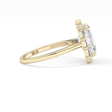 Emerald Cluster Lab Grown Diamond Engagement Ring