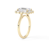 Emerald Cluster Lab Grown Diamond Engagement Ring