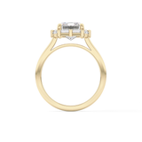Emerald Cluster Lab Grown Diamond Engagement Ring