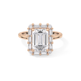 Emerald Cluster Lab Grown Diamond Engagement Ring