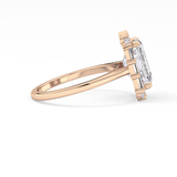 Emerald Cluster Lab Grown Diamond Engagement Ring