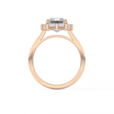 Emerald Cluster Lab Grown Diamond Engagement Ring