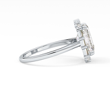 Emerald Cluster Lab Grown Diamond Engagement Ring
