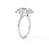 Emerald Cluster Lab Grown Diamond Engagement Ring