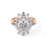Round Cluster Lab Grown Diamond Engagement Ring