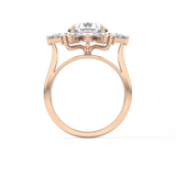 Round Cluster Lab Grown Diamond Engagement Ring
