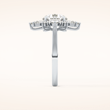 2.71 CT Round Shaped Cluster Moissanite Engagement Ring