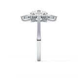 Round Cluster Lab Grown Diamond Engagement Ring