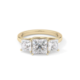 Princess Three Stone Lab Grown Diamond Engagement Ring