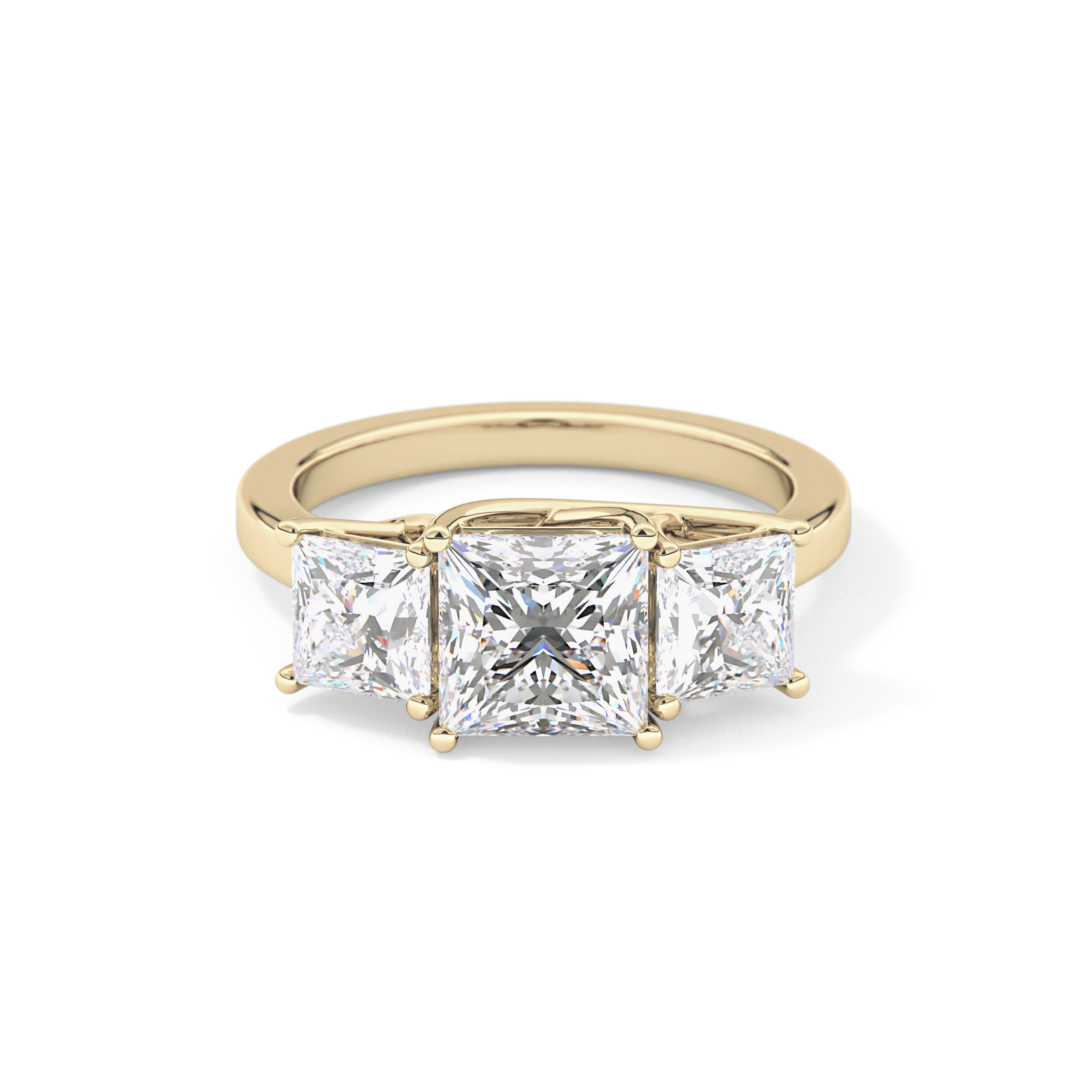 Princess Three Stone Lab Grown Diamond Engagement Ring