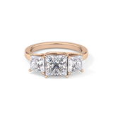 Princess Three Stone Lab Grown Diamond Engagement Ring