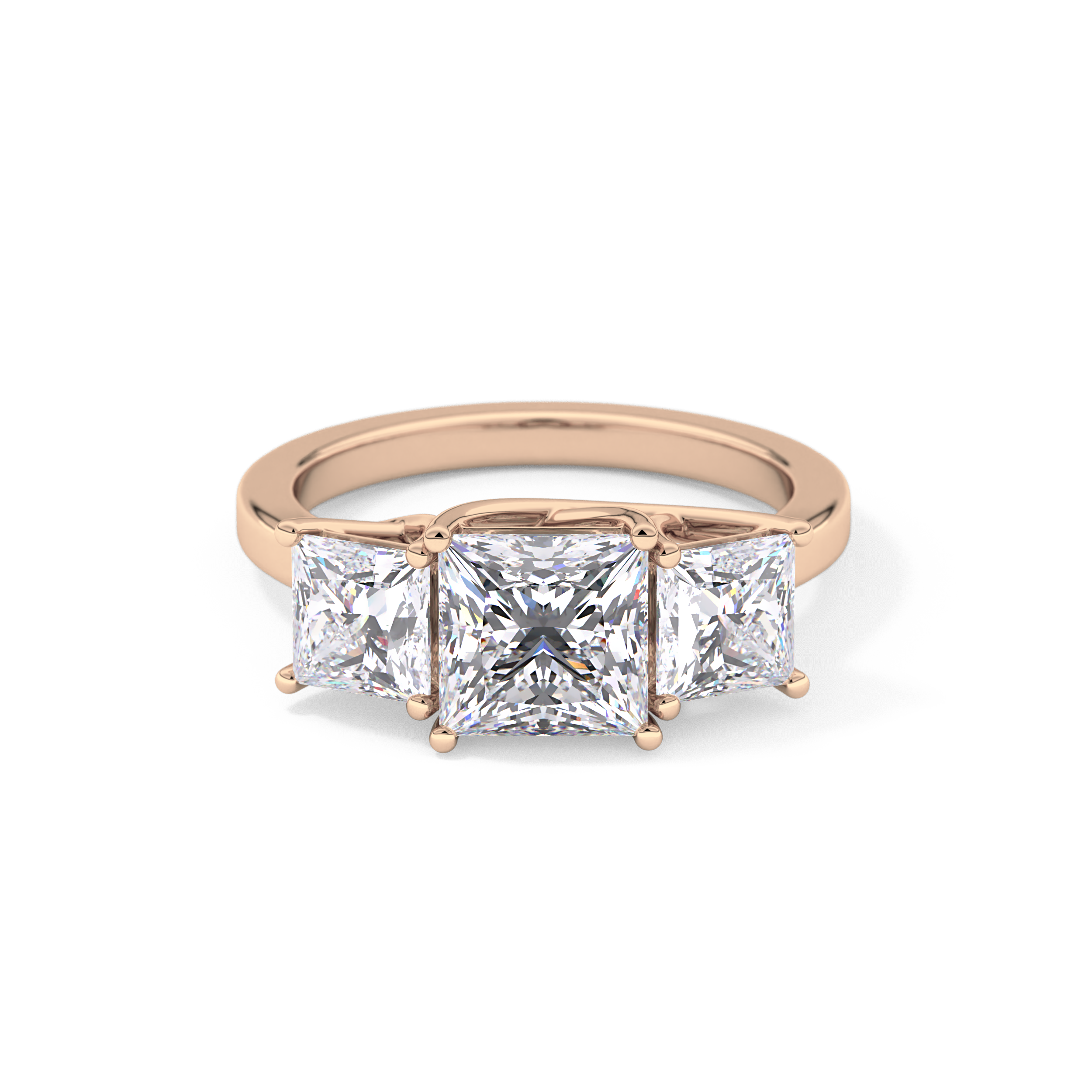 Princess Three Stone Lab Grown Diamond Engagement Ring
