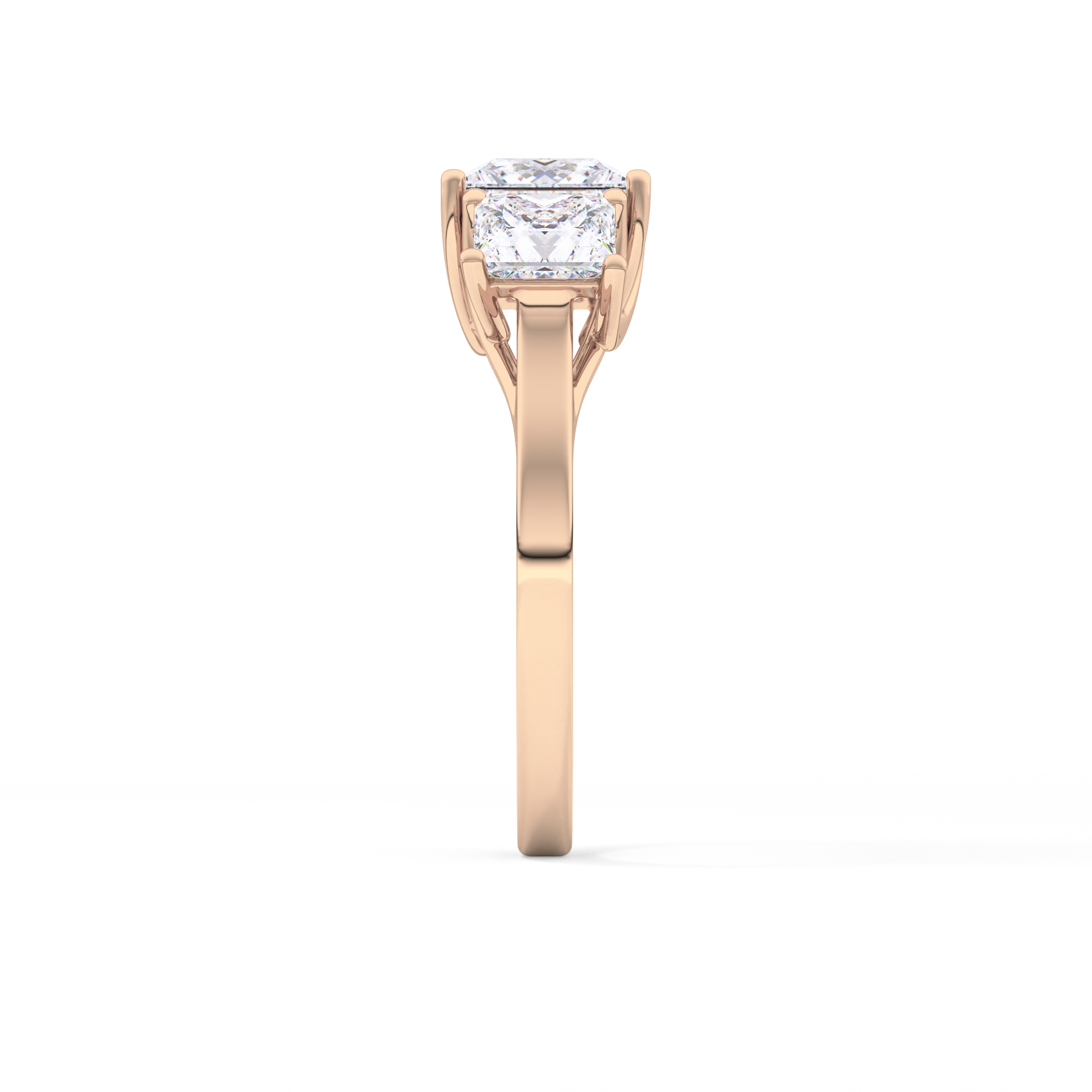 Princess Three Stone Lab Grown Diamond Engagement Ring