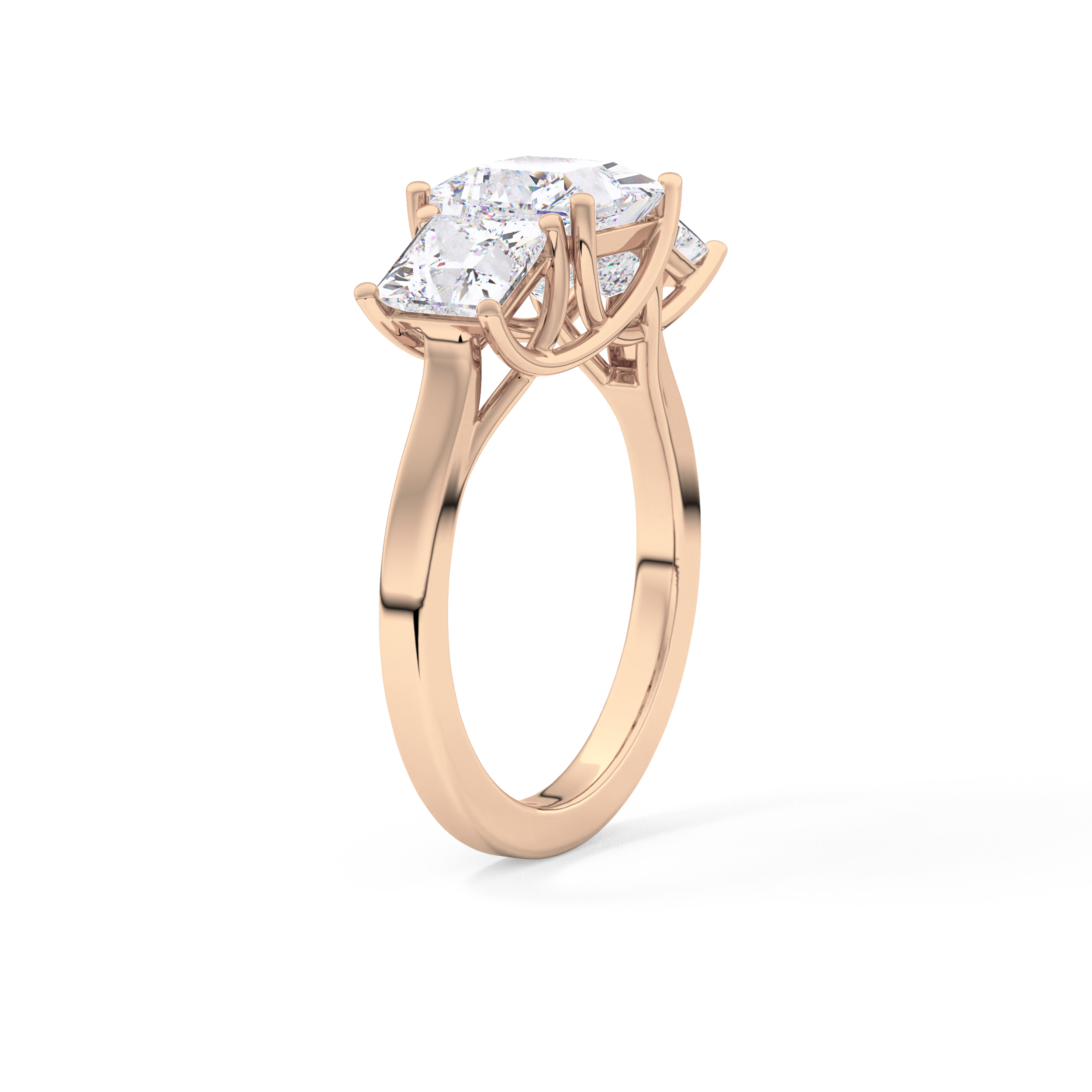 Princess Three Stone Lab Grown Diamond Engagement Ring