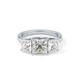 Princess Three Stone Lab Grown Diamond Engagement Ring