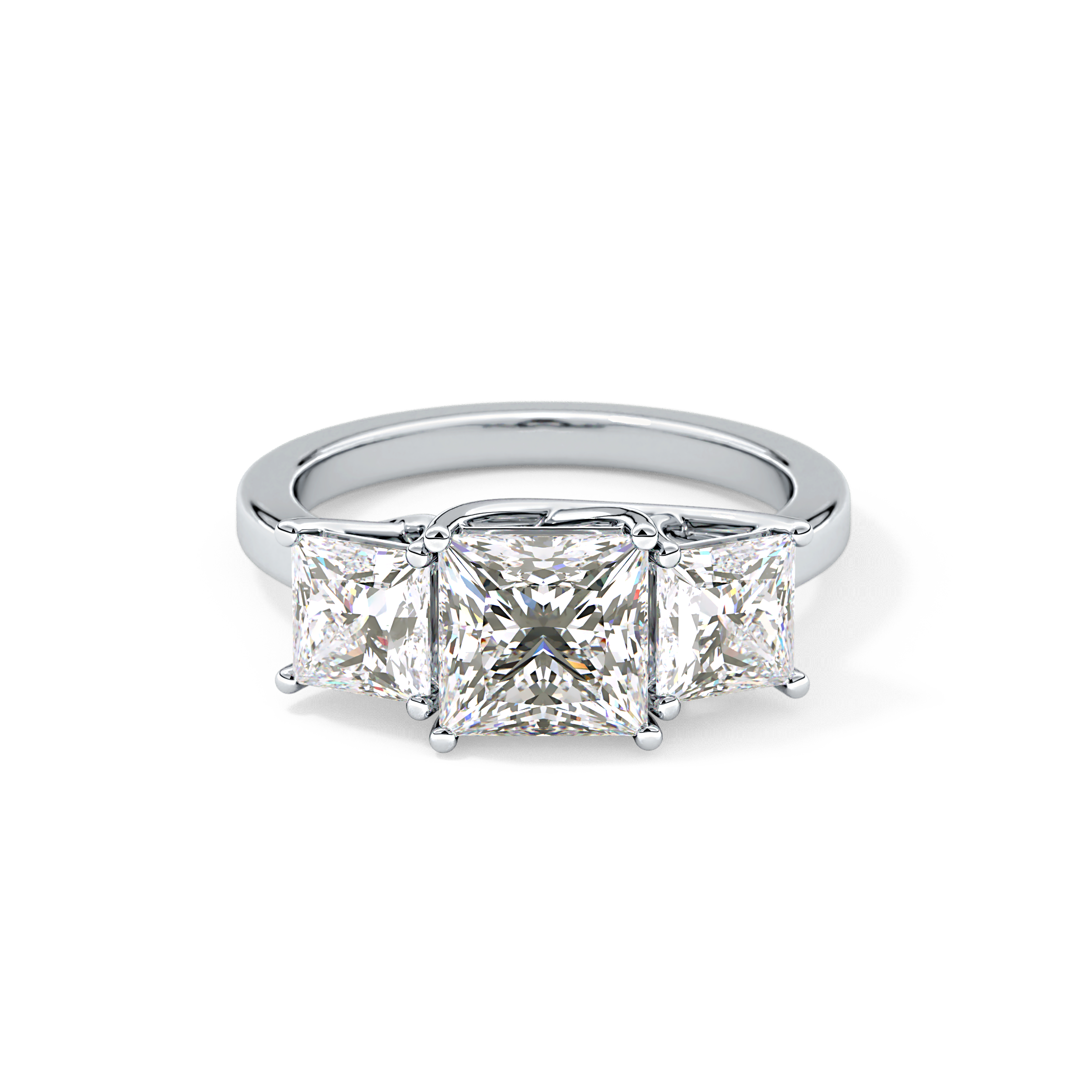 Princess Three Stone Lab Grown Diamond Engagement Ring
