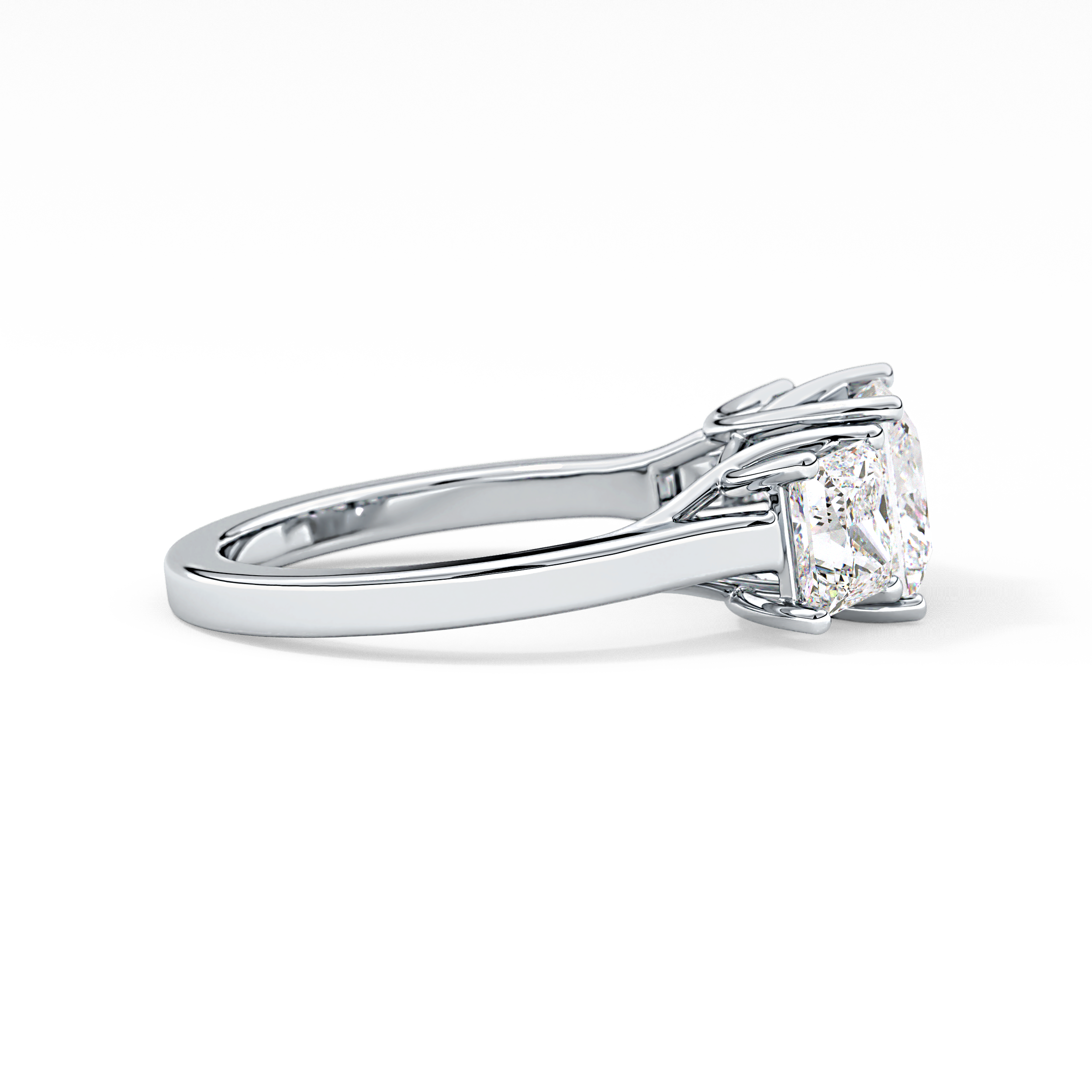 Princess Three Stone Lab Grown Diamond Engagement Ring
