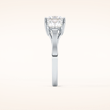 1.87 CT Princess Shaped Three Stone Moissanite Engagement Ring