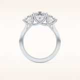 1.87 CT Princess Shaped Three Stone Moissanite Engagement Ring