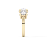 Round Three Stone Lab Grown Diamond Engagement Ring