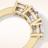 1.82 CT Round Shaped Three Stone Moissanite Engagement Ring