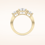 1.82 CT Round Shaped Three Stone Moissanite Engagement Ring