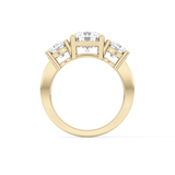 Round Three Stone Lab Grown Diamond Engagement Ring