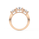 Round Three Stone Lab Grown Diamond Engagement Ring
