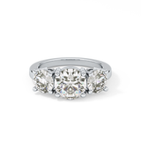 Round Three Stone Lab Grown Diamond Engagement Ring