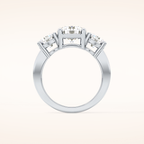 1.82 CT Round Shaped Three Stone Moissanite Engagement Ring
