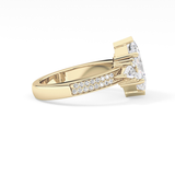 Hexagon Cluster Lab Grown Diamond Engagement Ring