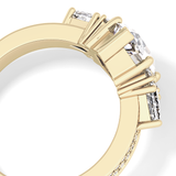 Hexagon Cluster Lab Grown Diamond Engagement Ring