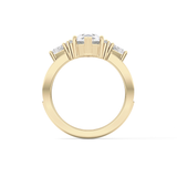 Hexagon Cluster Lab Grown Diamond Engagement Ring